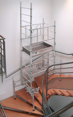 echafaudage escalier, echafaudage pour escalier, echafaudage pour escalier tournant