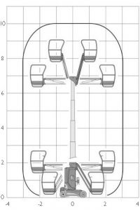 Courbe : Nacelle à mât vertical électrique 1000EP