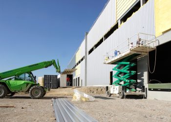 Chariot et nacelle DISTEL sur un chantier