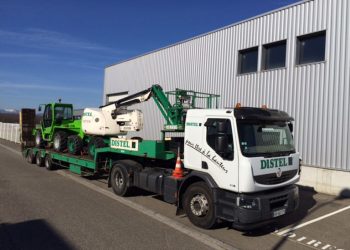 Livraison sur chantier d'un chariot DISTEL