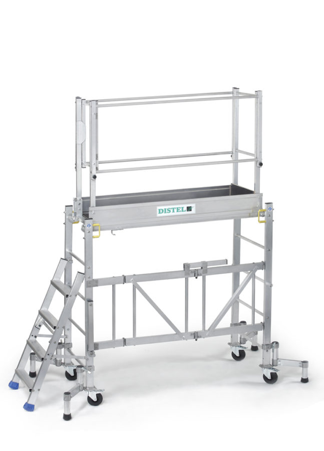 Plateforme QUICKTEL, échafaudage pliable, roulant : en alu - Distel