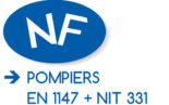 Logo conforme : NF POMPIERS EN 1147+NIT 331